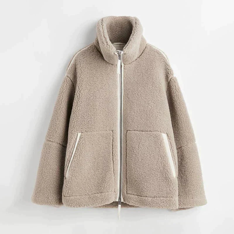 Lavoda | oversize'owy płaszcz typu teddy