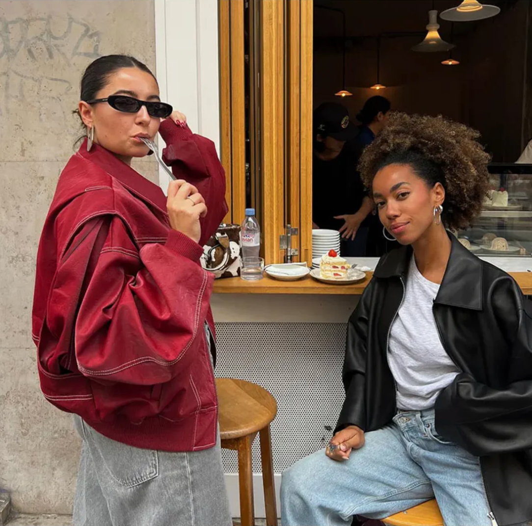 Lavoda | Skórzana kurtka typu bomber
