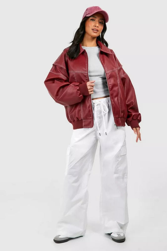 Lavoda | Skórzana kurtka typu bomber